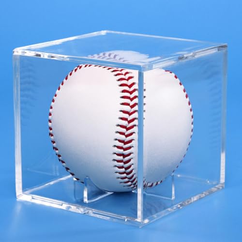HOMSFOU Estojo De Exibição De Beisebol Acrílico Transparente Suporte De Beisebol Protetor De Bola De