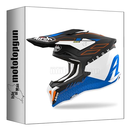 Casque moto Airoh Strycker anti-choc et ultra léger bleu mat taille S