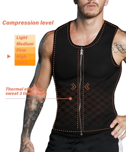 NonEcho Men Sauna Vest Hot Neoprene Sweat Tank Top Waist Trainer Corset Shapewear Slimming Shirt Workout Suit2