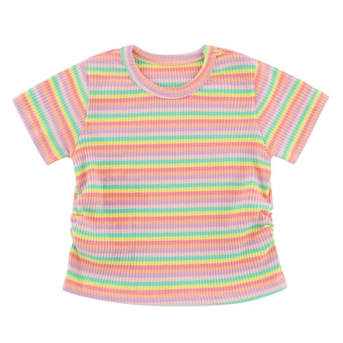 Image of POBIDOBY Toddler Girls Shirt with Charming Color, Cute Summer Tops for Teen Girls with Buttons