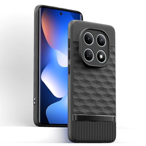 Image of Pikkme Back Cover for Redmi Note 15 5G Camera Protection 3D Hexa Cube Design Silicone Protective Bumper Case (Black)