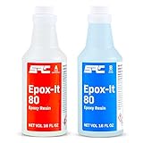 SPRESIN Epox-It 80 Clear Epoxy Resin Kit 32 Oz (16 Oz Part A + 16 Oz Part B) for Beginners and Experts, Coating, Bar Top, Countertop, Tabletop- Crystal Clear Formula for Jewelry Art, Laminating