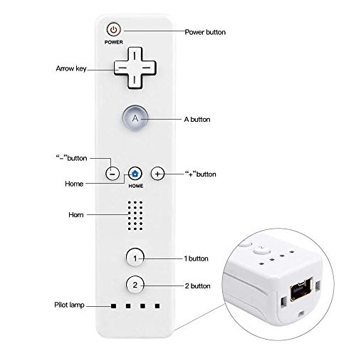 Mribo-Telecomando-di-ricambio-per-telecomando-Wii-con-custodia-in-silicone-e-cinturino-da-polso-per-Nintendo-Wii-e-Wii-U-bianco