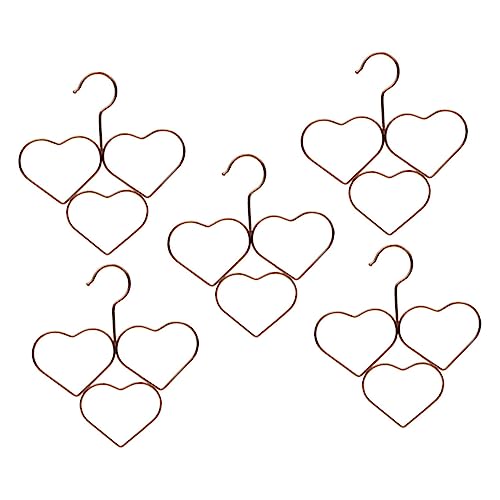 MAGICLULU 5pezzi Grucce Appendini Multifunzionali Per Scarf Cravatte e Decorativo Antiscivolo Colore Rosa