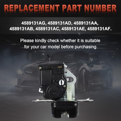 Image of 4589131AG Tailgate Lock Actuator Rear Liftgate Latch Compatible with Jeep Compass Patriot Grand Cherokee Liberty 2005-2017 Dodge Durango 2011-2013 Nitro 2007-2011 Replace 4589131AD
