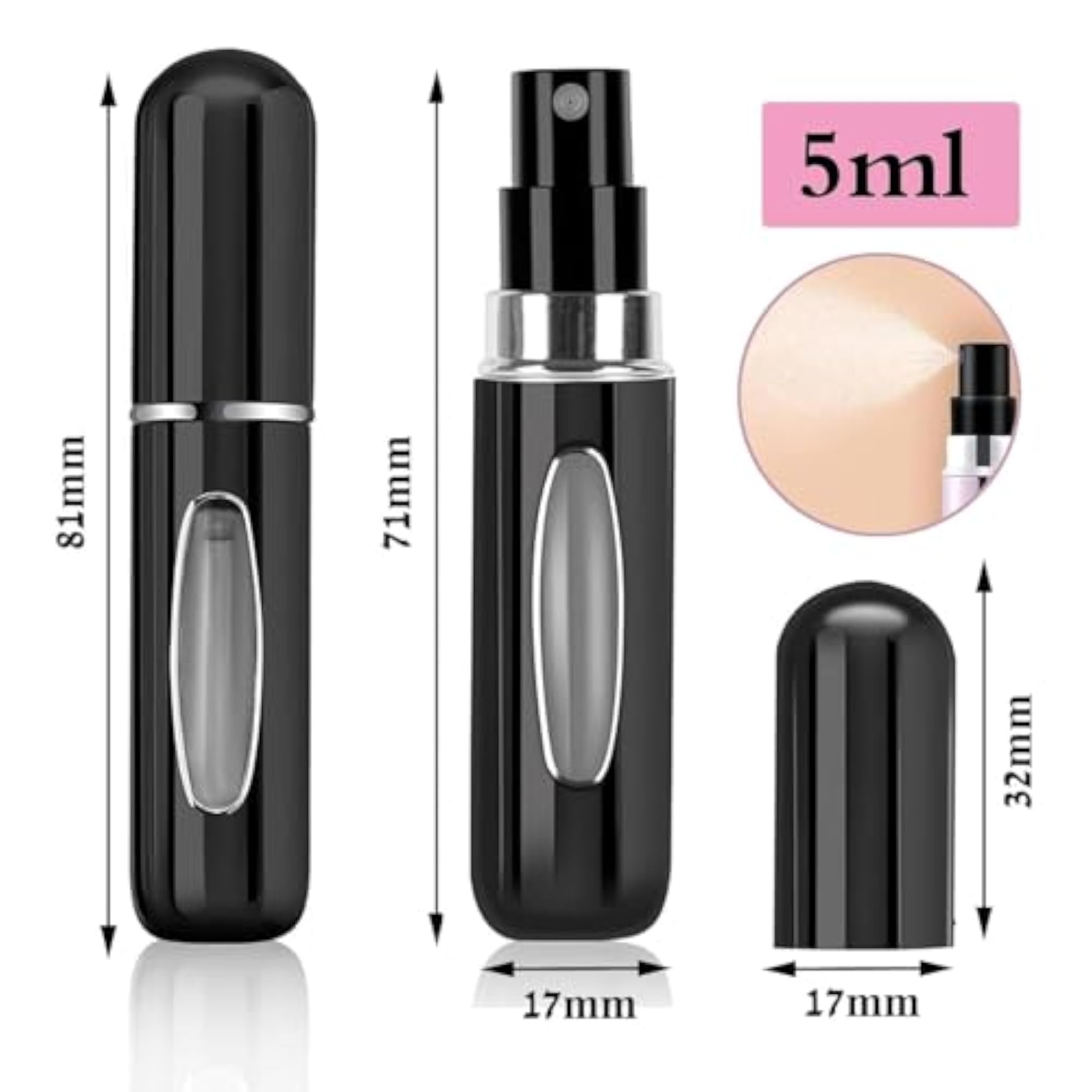 Mini Travel Perfume Atomizer Refillable Spray Bottles