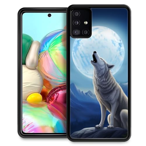 Coque Samsung A71 5G évite les rayures grâce au polycarbonate motif loup