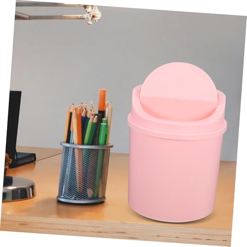 IMIKEYA Mini-mülleimer Für Den Schreibtisch Mit Schwingdeckel: Kompakter Abfalleimer Mit 2 L Fassungsvermögen Für Büro, Schlafzimmer Und Schminktisch, Kleiner Müllbehälter Für Den – Bild 7