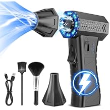 Compressed Air Duster - 300000RPM Super Power Electric Air Duster Variable Speed Compressed Air, 8000mAh Battery Fast Charging Canned Air, Mini Cordless Air Blower for Home/Keybaord/PC/Computer/Car