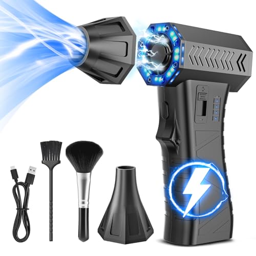 Compressed Air Duster- 300000RPM Super Power Electric Air Duster, Variable Wind Speed MAX 200g Mini Dust Blower for Computer, Keyboard, Outdoor, House and Car, Rechargeable Canned Air Replace Air Can