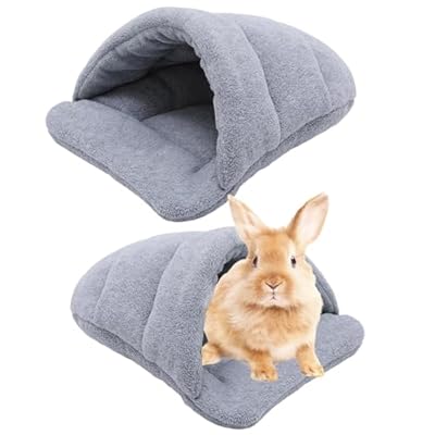 ZISHAN Guinea Pig Bed, Rabbit Bed, Guinea Pig Hideaway, Gray Guinea Pig Beds Soft Guinea Pig Cage, Small Animal Bed for Guinea Pigs, Hamsters, Bunny Rabbits, Kittens