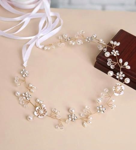Diadema Estrella 5 Diademas De Perlas De Imitación Blancas Para Novia, Accesorios Para El Cabello De Boda, Diademas De Perlas Para Mujeres Y Niñas | En Línea Diadema Novia