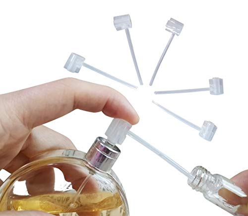 Perfume Dispenser Pump Perfume Refill nozzles Cosmetic Dispenser nozzles Perfume transfer to Travel， Refillable Perfume Atomizer nozzles Innovative design(5 Pcs)
