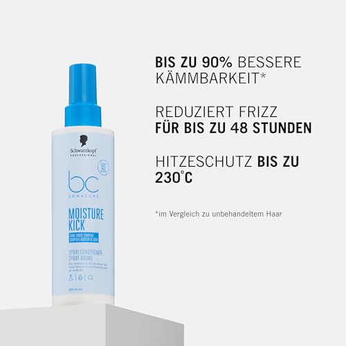 Schwarzkopf Professional Bonacure Moisture Kick Spray Conditioner Leave In Spray Normales Trockenes Haar Vegan Care Boost Complex… – Ansicht 3