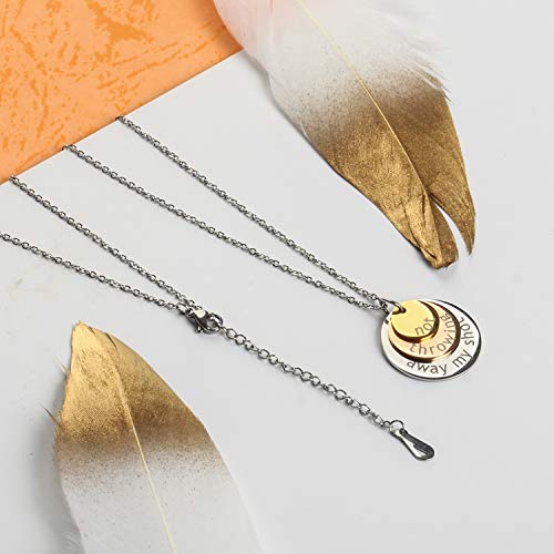 Not Throwing Away My Shot Tri-layer Necklace,Hamilton Charm Rise Up Necklace for Teen Broadway Musical Inspired Jewelry3