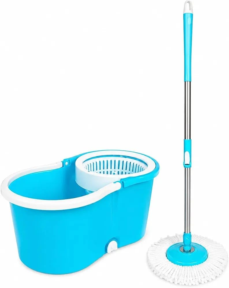 Floor Cleaning Mop Bucket Combo | Spin Mop with Bucket | Adjustable Handle | Microfiber Cleaning Head-image-40