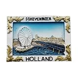 scheveningen silvester 2018  Scheveningen Niederlande Kühlschrankmagnet Reise Souvenir Kühlschrank Dekoration 3D Magnetaufkleber Handbemalt Handwerk