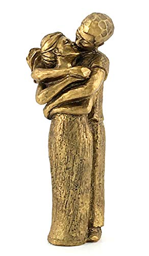 Bellaa 24810 Soulmates Lovers Anniversary Wedding Engagement Romance Sculpture Couple Kissing True Love