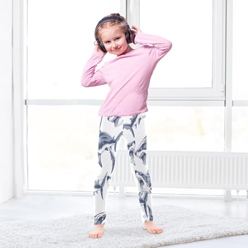 Toddler Girls Leggings Printed Yoga Pants Leggings Angry Shark for Kids4