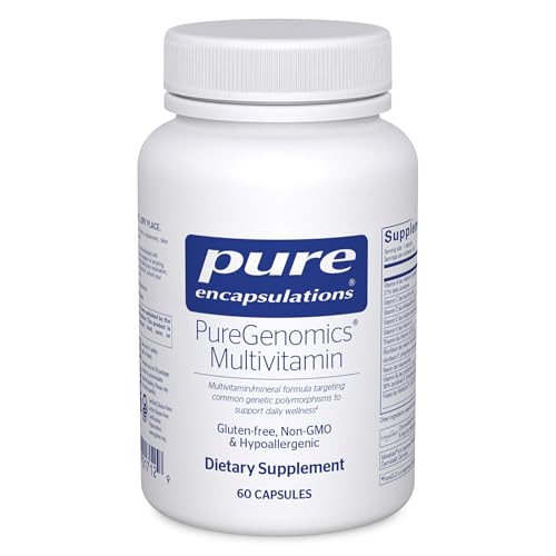 Image of Pure Encapsulations PureGenomics Multivitamin - Supplement to Support Nutrient Requirements of Common Genetic Variations* - with Vitamin A,B,C,D,E, K & Minerals - 60 Capsules