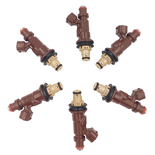 Jesben Fj585 6Pcs Set Fuel Injectors Nozzles 2 Holes Replacement For Tacoma 1998-2004 Tundra 2000-2004 4Runner 1998-2002 3.4L-V6 23209-62040 23250-62040 #TOP18