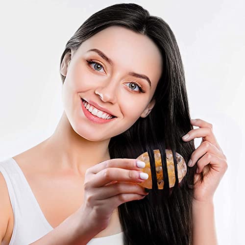 2 Pcs Emfure Massage Silicone Molds For Soaps, 4.5Oz Unique Hair Brush Soap Bar Molds At Home (Blue And Pink) #TOP2