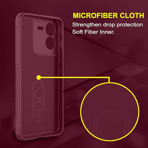 Image of amazon basics Back Case Cover for iQOO Z9x 5G | Compatible for iQOO Z9x 5G Back Cover | Liquid Silicon Magic Case with Camera Protection | Plum