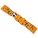Imagen de Kai Tian Dos Tonos Silicona Curvo 22mm Racing Pulsera reloj Naranja  para hombre mujer