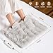 Electric Foot Warmer, Luxury Faux Fur Heating Pad for Feet Pain Relief Cramp, Heated Foot Warmer for Under Desk & Bed with 3 Heat Settings & 2H Auto-Off, ETL Certified, 16x22 Inch, Light Grey