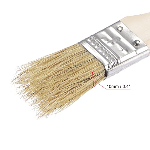 sourcing map 36Pcs 1 Inch Paint Brush Natural Bristle Flat Edge with Wood Handle Wall Treatment Tool for Paint, Varnishes, Glues - Image 3