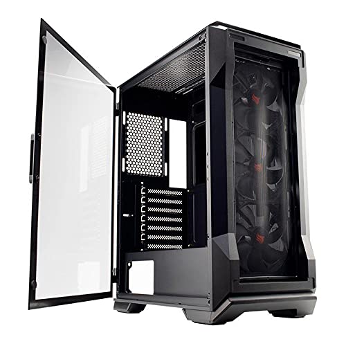 GABINETE GAMER PICHAU POUTER 3 LATERAL DE VIDRO PRETO, PG-P03-BK