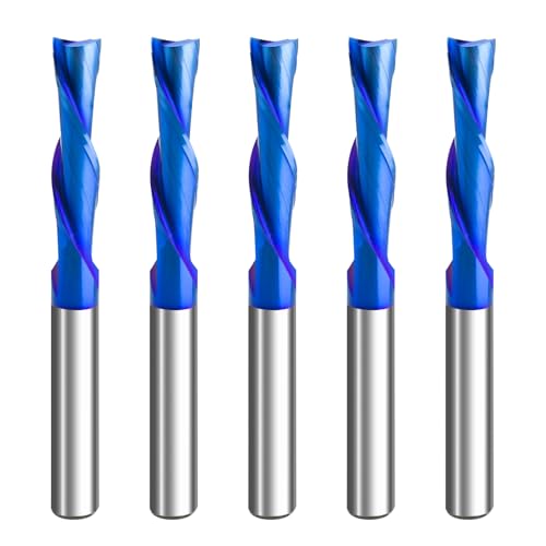 Image of CNC Spiral Router Bits (5, Down Cut - 1 /4 inch Dia - 2-1 /2 inch OAL)