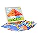 Colcolo Puzzle créatif en Panneau perforé, Jeux de Puzzle Puzzles chevillés Jouets en Jouets éducatifs pour Filles garçons bébé Tout-Petits Enfants à - Lavie
