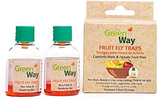 GreenWay Fruit Fly Trap (2 Bottles) | Natural Liquid Attractant, Ready to Use