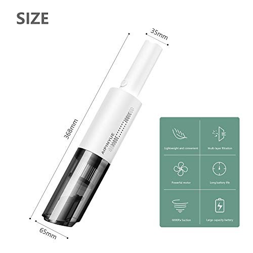KUNBO Aspirateurs à Main sans Fil, Aspirateur de Voiture Portable,avec Aspiration Puissante, Aspirateur Rechargeable 120W, Sec et Humide pour Voiture, Maison, Animal de Compagnie, Bureau - Image 7