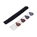 HANABASS L905 Black Guitar Pick Holder with 5 Random Plectrums Sturdy Pick Clip Stand for Musicians Guitar Lovers Compact and Functional Accessory