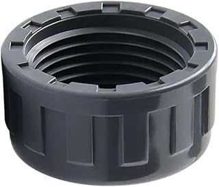 Accesorio de extremo roscado de PVC, tapa hembra for tubería de 20 mm a 63 mm, tapa hembra de PVC gris for suministro de agua, 50 unidades(Gasket,20mm)