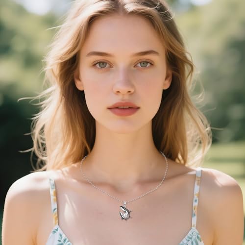 POPLYKE Mam Daughter Heart CZ Necklace Sterling Silver Ocean Jewelry for Women Gifts for Mother Daughter Mothers Day2