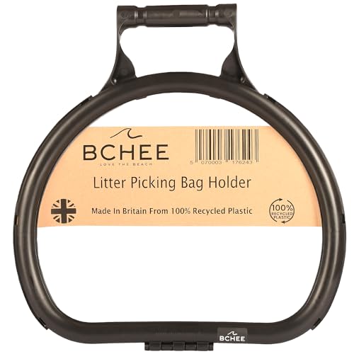 BCHEE Recycled Litter Picking Bag Holder Hoop | Made in Britain From 100% Recycled Plastic | Bag Anti-Slip Mechanism | UK Small Business | Multi-buy Discount
