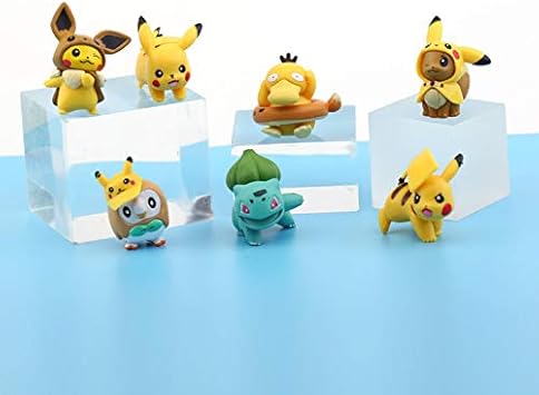 Amazon Regus ピカチュウ ハッピーバースデー ケーキトッパー アニメ映画テーマピカチュウケーキトッパーカップケーキ デコレーション 子供の誕生日パーティーミニおもちゃケーキトッパー デザートテーブルデコレーション8点セット 長さ 2 5インチ 幅 2インチ