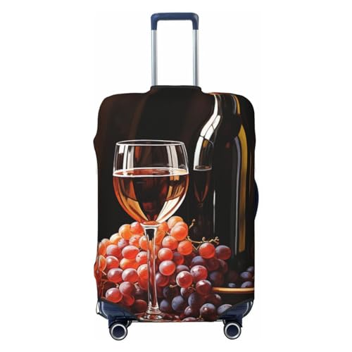 Housse valise bouteille de vin bois XL protection bagage extensible lavable noir 53-81cm