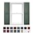 Polaris Homeside Open Louver Vinyl Shutters (1 Pair) 14-1/2in. x 35in. - 046 Pine