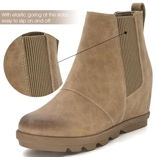 athlefit women39s wedge boots comfortable ankle wedge booties