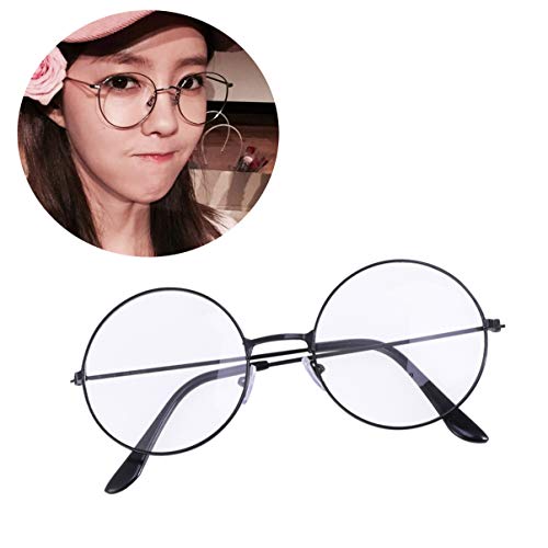 KESYOO Óculos Redondos Pretos Retrô Óculos Bloqueadores de Luz Azul Óculos Anti-Luz Azul Proteção Co