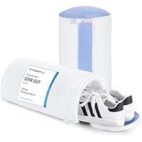 Teletrogy 2Pcs Schuhwaschbeutel Waschmaschine, 3D-Net Schuhwaschbeutel, Rundum-Reinigung, Wiederverwendbar Wäschesack Schuhe mit Verstecktem Reißverschluss, Schuhbeutel für Waschmaschine, Max EU46