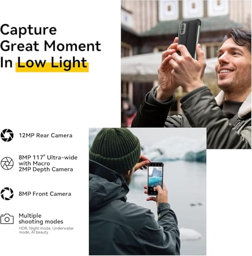 Blackview Phone BV7100 Rugged Smartphone,13000mAh 33W Fast Charge,10GB+128GB/1TB Expand Rugged Phone, 6.58" FHD+ 1080*2408, IP69K Waterproof Smartphone, NFC/OTG/Glove Mode, Face/Fingerprint Unlocked