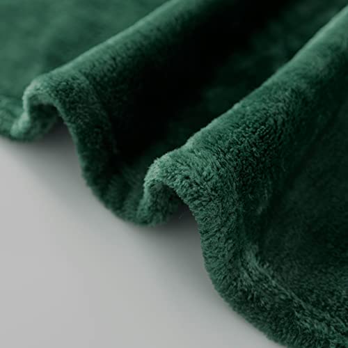 Image of JIAHANNHA Flannel Fleece Blanket Throw Size(60 by 80 Inches),Green Throw Blanket for Couch Sofa Bed 280GSM,Super Soft Plush Cozy and Lightweight Warm Bed Blanket for All Season