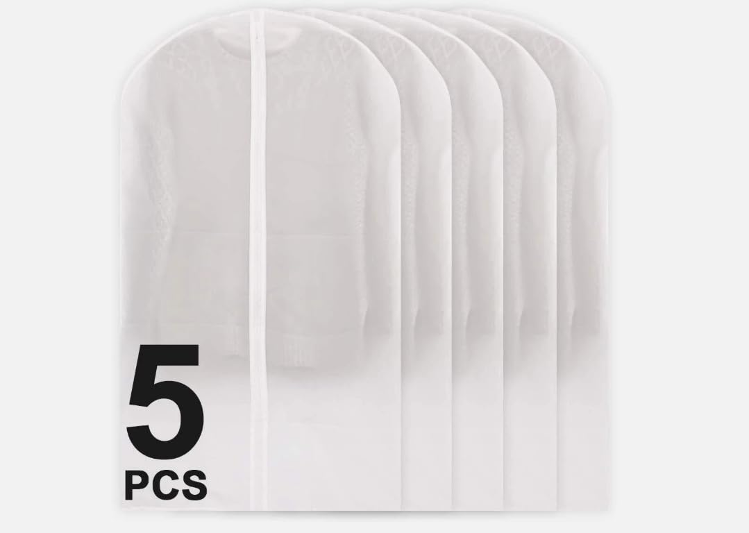 5PCS Garment Bags for Hanging Clothes 23 62 X 47 24 Suit Bags for Closet Storage PEVA Garment