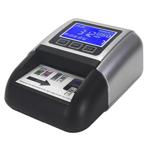 Detector de billetes falsos con pantalla LED, detección precisa, inserción en 4 direcciones, interruptor de moneda, diseño compacto para tiendas minoristas y negocios