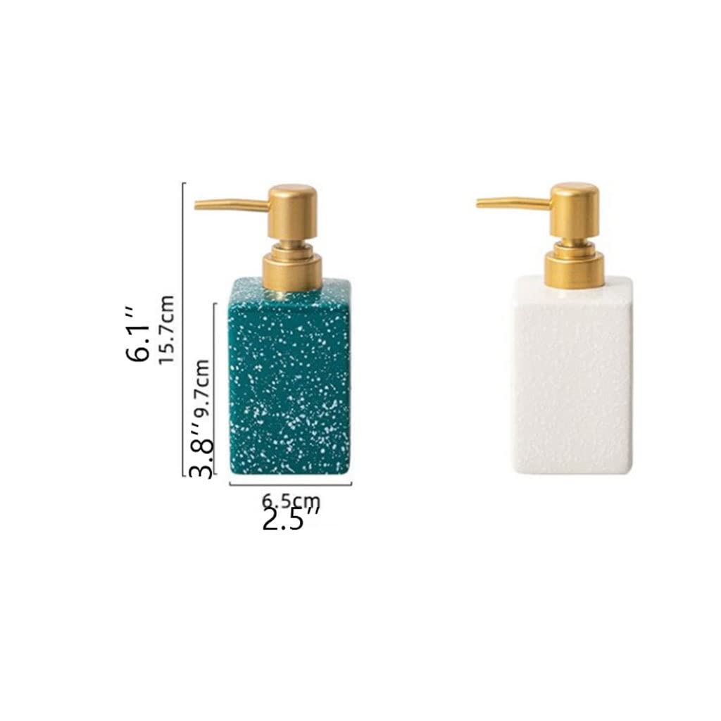 Dispenser di sapone per lozione in ceramica da 320 ml con testa a pressione per bottiglia di gel doccia shampoo liquido stile europeo B